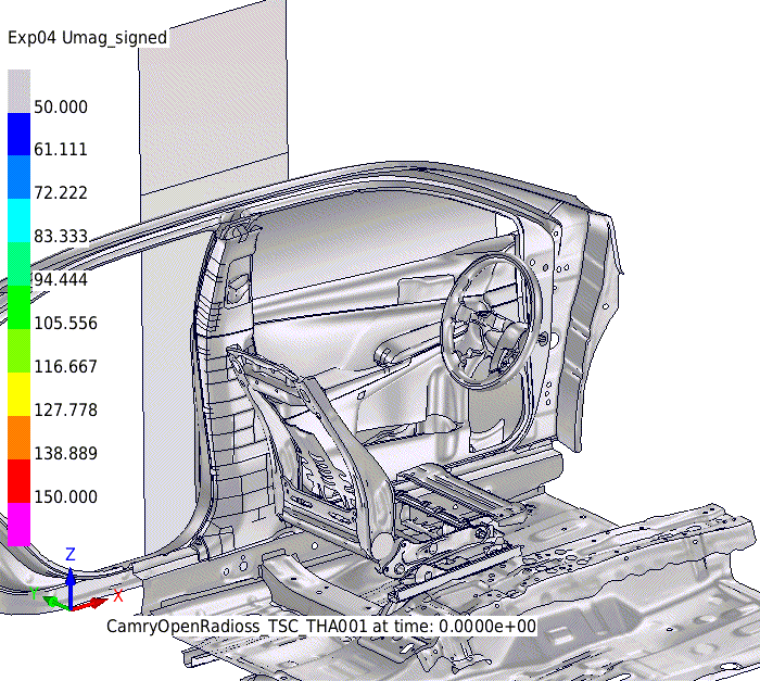 Intrusion calculation: full field results without any fixed sensor points (cabin detection, selection of inner points, interiour deselection)
